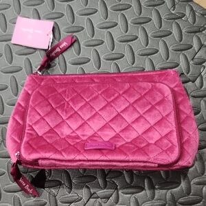 Vera Bradley Fuchsia Quilted Cosmetic Bag